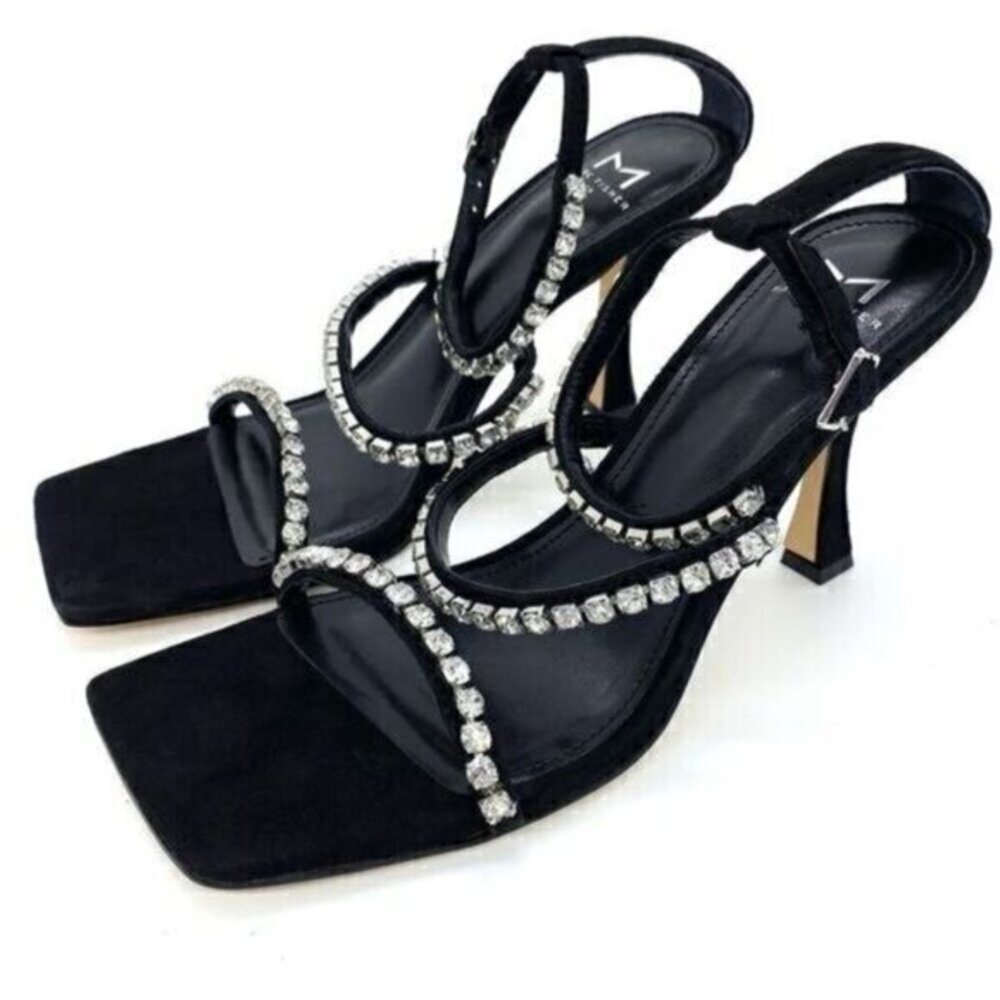 Marc Fisher Women's Dezzi Embellished Strappy High Heel Sandals Size 8 New